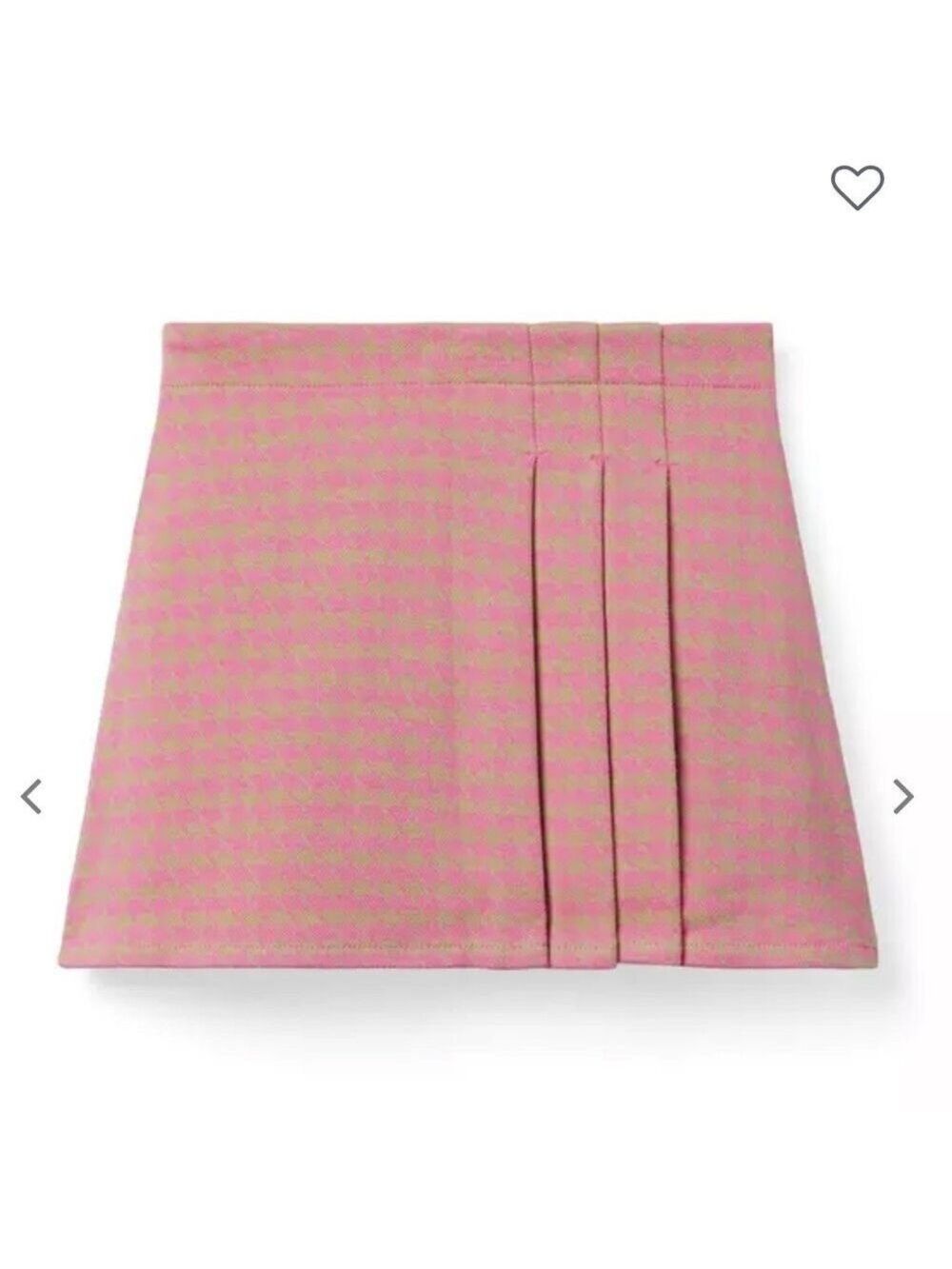 Houndstooth Pleated Skirt